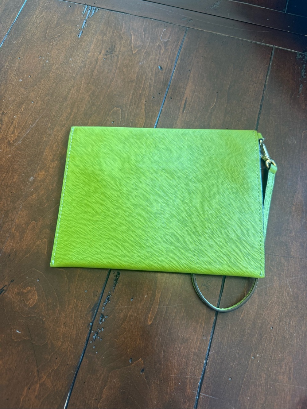 Michael Kors Neon Green Wristlet Clutch with Gold Hardware - Picture 2 of 3